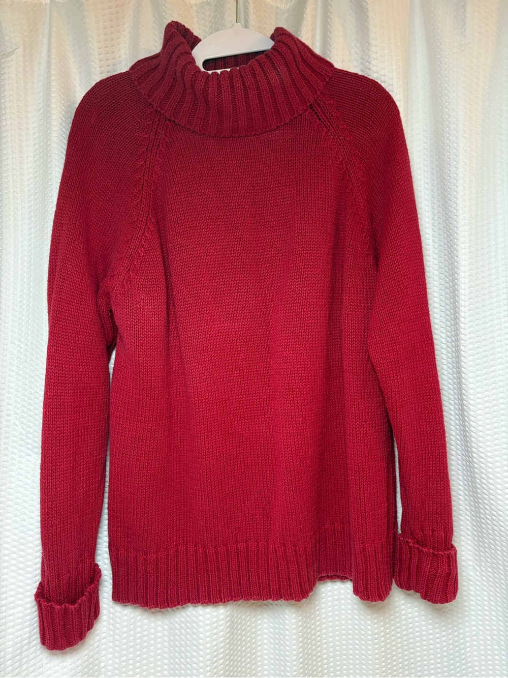 Tribeca Studio VTG red turtleneck sweater ramie & cotton blend size 1X